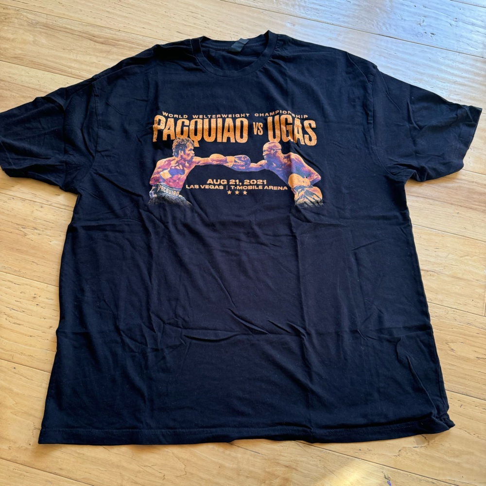 2021 Manny Pacquiao VS Ugas Official Fight Shirt 2XL | Spence Jr Postponed Fight